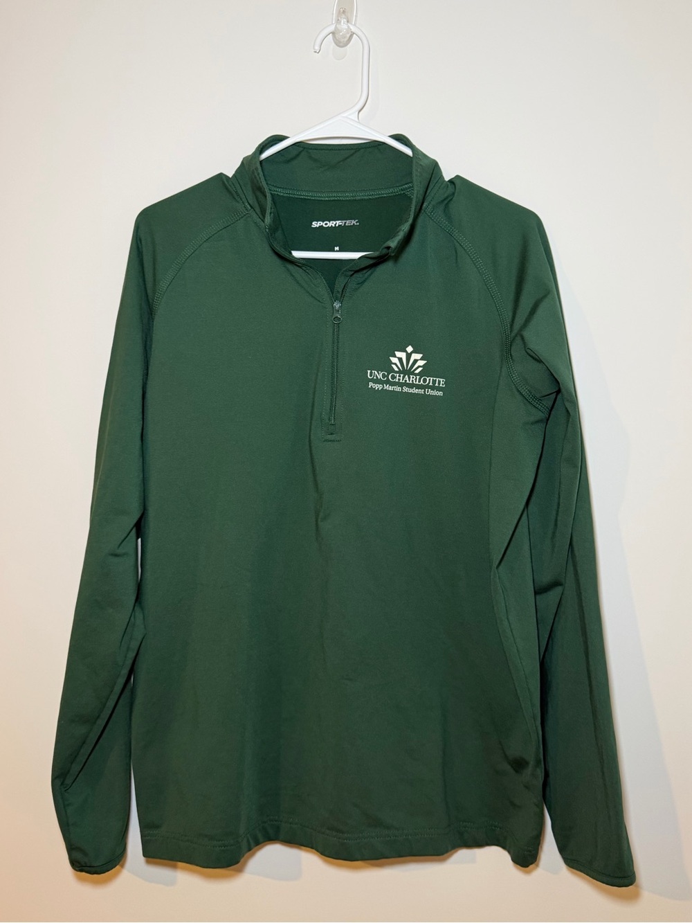 Sport Tek Sport Dark Green Quarter Zip Pullover UNC Charlotte Men’s Medium